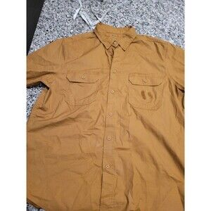 Brahma Shirt Mens L Trailblazer Brown Long Sleeve Button Front Work Pocket Shirt